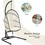 Costway 74096185 Hanging Wicker Egg Chair with Stand -Beige