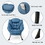 Costway 46278935 Modern Accent Sofa Chair with Folding Footrest and Side Pocket-Navy