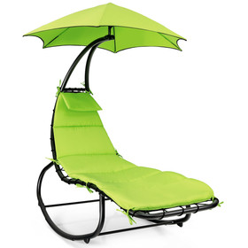 Costway 61325840 Hammock Swing Lounger Chair with Shade Canopy-Green