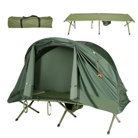Costway 26374805 Cot Elevated Compact Tent Set with External Cover-Green