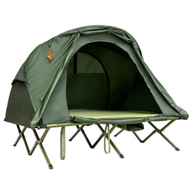 Costway 94537802 2-Person Outdoor Camping Tent with External Cover-Green