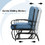 Costway 96830415 2 Seats Outdoor Swing Glider Chair with Comfortable Cushions-Blue