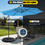 Costway 28069741 10 Feet Patio Solar Powered Cantilever Umbrella with Tilting System-Blue