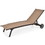 Costway 85326914 6-Poisition Adjustable Outdoor Chaise Recliner with Wheels-Brown