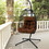 Costway 27309816 Patio Hanging Egg Chair with Stand Waterproof Cover and Folding Basket-Brown