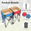 Costway 26489715 2 Pieces Folding Camping Tables with Large Capacity Storage Sink for Picnic