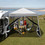 Costway 31978256 10 x 10 Feet Pop Up Canopy with with Mesh Sidewalls and Roller Bag-Gray