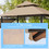 Costway 90721345 13.5 x 4 Feet Patio BBQ Grill Gazebo Canopy with Dual Side Awnings-Beige