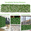 Costway 54130627 4 Pieces Expandable Faux Ivy Privacy Screen Fence Panel Pack with Flower-White