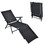 Costway 10856723 Patio Foldable Chaise Lounge Chair with Backrest and Footrest-Black