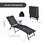 Costway 38596021 2 Pieces Foldable Chaise Lounge Chair with 2-Position Footrest-Black