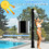 Costway 72913508 7.2 Feet Solar-Heated Outdoor Shower with Free-Rotating Shower Head-Black