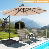 Costway 47659231 4 Pieces 13L Cantilever Offset Patio Umbrella Base with Easy-Fill Spouts