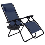 Costway 31806475 Outdoor Folding Zero Gravity Reclining Lounge Chair-Blue