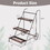 Costway 83794265 3-Tier Metal Plant Stand with Wheels and Handle for Balcony