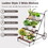 Costway 83794265 3-Tier Metal Plant Stand with Wheels and Handle for Balcony