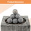 Costway 38914256 15 Pieces Ceramic Fiber Fire Balls for Outdoor Use-Gray