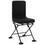 Costway 56378942 Swivel Folding Chair with Backrest and Padded Cushion-Black