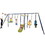 Costway 89364217 7-in-1 Stable A-shaped Outdoor Swing Set for Backyard