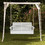 Costway 36894572 2-Person Wooden Porch Swing with Hanging Chains for Garden Yard-White