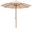 Costway 61582794 9.5 Feet Pulley Lift Round Patio Umbrella with Fiberglass Ribs-Beige