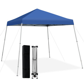 Costway 85296437 10 x 10 Feet Outdoor Instant Pop-up Canopy with Carrying Bag-Blue