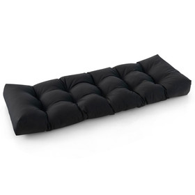 Costway 41879256 Indoor Outdoor Tufted Bench Cushion with Soft PP Cotton-Black