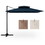 Costway 79214658 9.5 Feet Cantilever Patio Umbrella with 360&#176; Rotation and Double Top-Beige