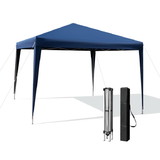 Costway 98746231 10 x 10 Feet Outdoor Pop-up Patio Canopy for  Beach and Camp-Blue