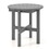 Costway 81265497 18 Inch Adirondack Round Side Table with Cross Base and Slatted Surface-Gray
