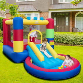 Costway 31826749 4-in-1 Jigsaw Theme Inflatable Bounce House with 480W Blower