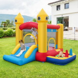 Costway 79351648 Inflatable Bounce House with 480W Blower and Ocean Balls for Yard