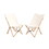 Costway 64325987 Set of 2 Bamboo Dorm Chair with Storage Pocket for Camping and Fishing-Beige