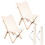 Costway 64325987 Set of 2 Bamboo Dorm Chair with Storage Pocket for Camping and Fishing-Beige
