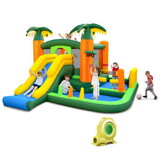 Costway 13275496 Big Inflatable Bounce House with Slide and Ball Pits for Indoor and Outdoor with 735W Blower