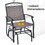 Costway 68937514 Set of 2 Outdoor Metal Glider Armchairs with Weather-resistant Fabric