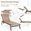 Costway 68491352 Outdoor Chaise Lounge Chair with Sunshade and 6 Adjustable Position-Brown