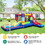 Costway 94217386 Inflatable Bounce House with 680W Blower and Ball Pit