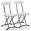 Costway 23746518 2 Pieces Outdoor Folding Chair Set with Sturdy Frame and Ergonomic Backrest-White