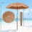 Costway 87916432 6 Feet Thatched Patio Umbrella with Tilt Design and Carrying Bag