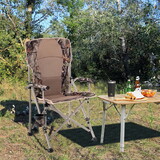 Costway 71249865 Portable Camping Chair with 400 LBS Metal Frame and Anti-Slip Feet