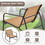 Costway 26189573 3 Pieces Patio Conversation Set with Breathable Fabric and Tabletop-Brown