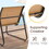 Costway 26189573 3 Pieces Patio Conversation Set with Breathable Fabric and Tabletop-Brown