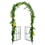 Costway 93461258 Garden Arch Arbor Trellis with Gate Patio Plant Stand Archway-Black