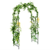 Costway 94738512 Garden Arch Arbor Trellis Patio Plant Stand Rack Archway-Black