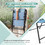Costway 41283976 2 Set of Patio Dining Chair with Armrests and Metal Frame-Blue