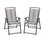 Costway 74521689 Set of 2 Patio Folding Sling Chairs Space-saving Dining Chair-Gray