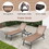 Costway 21746938 3 Pieces Patio Chaise Lounge Chair and Table Set for Poolside Yard-Brown