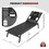 Costway 18479325 Patio Sunbathing Lounge Chair 5-Position Adjustable Tanning Chair-Black