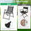 Costway 41369827 Set of 2/4/6 Outdoor Folding Chairs with Breathable Seat-Set of 2